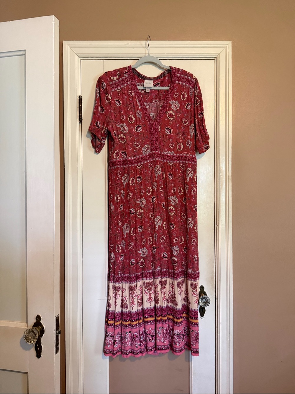 Women’s Rose Paisley Midi Dress